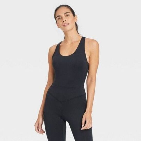 JoyLab - Women's Cross Back Active Bodysuit - JoyLab Black - Picture 1 of 4